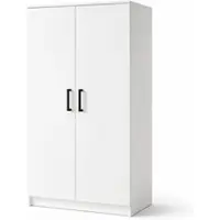Masseno Drehtürenschrank SILO 90/180/50 cm 2-türig Schlafzimmer Schrank Kleiderschrank Weiß