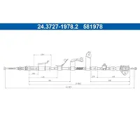 Ate Seilzug, Feststellbremse 24372719782 für TOYOTA