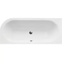 Badland Eckbadewanne Rechteck Badewanne Avita LINKS 170x75 mit Ablaufgarnitur, Füßen und Styroporverkleidung GRATIS