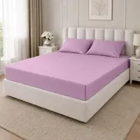 TRAUMSCHLAF Mako-Satin Haustuch Bettlaken 180x280 cm | mauve - lila