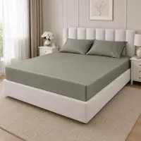 TRAUMSCHLAF Mako-Satin Haustuch Bettlaken 240x280 cm | taupe - braun