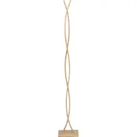 Eglo LED Stehlampe Lasana 4, Design Lampe Wohnzimmer, Standleuchte geschwungen, Metall in Holz-Optik, warmweiß, 143 cm