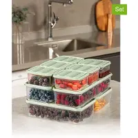 Hermia Concept , YBLLA10LU - Mint, Aufbewahrungsbox-Set (10-teilig), 100 % KUNSTSTOFF, Minze, 9 x 7 x 7 cm