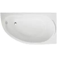 Badland Eckbadewanne Badewanne Miki LINKS 140x70 mit Acrylschürze, Füßen und Ablaufgarnitur GRATIS
