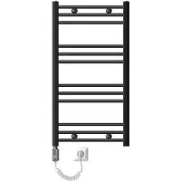 LuxeBath Elektrischer Badheizkörper mit Heizstab 300W 500x800 mm Anthrazit gerade mit Seitenanschluss