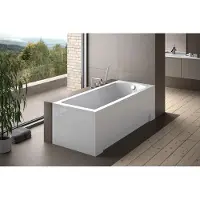Badland Badewanne Rechteck Shea 150x70 mit Ablaufgarnitur und Füßen GRATIS ohne Verkleidung