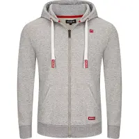 Riverso Sweatjacke Herren mit Kapuze Reißverschluss Regular Fit RIVNoah Regular Fit Grau Standard 1 L