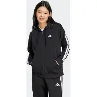 Adidas Damen Kapuzensweat Essentials 3-Streifen Full-Zip Fleece
