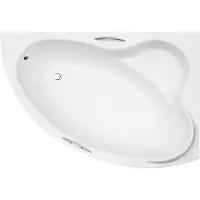 Besco BADLAND Eckbadewanne Badewanne Ada 140x90 Rechts ohne Verkleidung mit Handgriffe | Ablauf & Füße GRATIS
