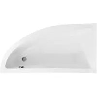 Badland Eckbadewanne Badewanne Praktika RECHTS 150x70 mit Ablaufgarnitur, Füßen und Styroporverkleidung GRATIS