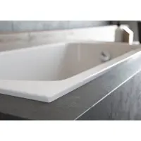 Badland Badewanne Rechteck Intrica SLIM 170x75 Rand 15mm mit Ablaufgarnitur, Füßen und Wannenträger GRATIS