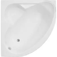 Badland Eckbadewanne Badewanne Standard 130x130 mit Acrylschürze, Füßen und Ablaufgarnitur GRATIS