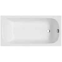 Badland Badewanne Rechteck Classic SLIM 140x70 Rand 17mm mit Ablaufgarnitur, Füßen und Styroporverkleidung GRATIS