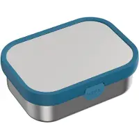 Mepal Campus Edelstahl Bento Brotdose mit Gabel - Cool blue - Vesperdose