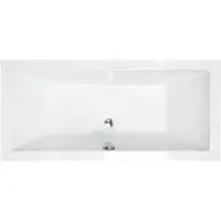 Besco Badewanne Rechteck Set 5in1 175x80 mit Premium Ablaufgarnitur und Füßen GRATIS + Verkleidung (AcrylSchürze) + Kopfstütze in Schwarz | BADLAND QUADRO