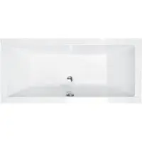Badland Badewanne Rechteck Quadro 190x90 mit Acrylschürze, Füßen und Ablaufgarnitur GRATIS