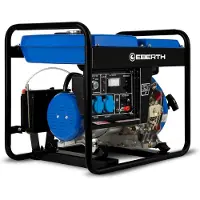 Eberth 3000 W Stromerzeuger 5,7 PS Dieselmotor 4-Takt E-Starter 2x 230V 1x 12V