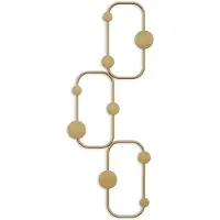 CALICOSY WANDGARDEROBE mit 6 abgerundeten Haken aus schwarzem Metall 28/5/70 cm