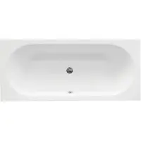 Badland Badewanne Rechteck Vitae 160x75 mit Acrylschürze, Füßen und Ablaufgarnitur GRATIS