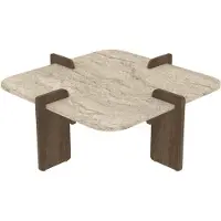 CALICOSY - Couchtisch mit quadratischer Tischplatte L90 cm LUMA