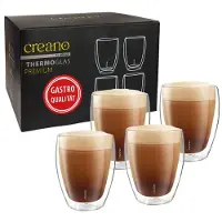 Creano 4er Set 400ml PREMIUM-GLÄSER GASTRO-QUALITÄT, spülmaschinenfestes Glas | Gr.: onesize