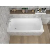 Badland Badewanne Rechteck Classic 180x80 mit Ablaufgarnitur, Füßen und Wannenträger GRATIS