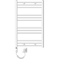 LuxeBath Elektrischer Badheizkörper mit Heizstab 300W 600x800 mm Weiß gerade mit Seitenanschluss