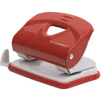 Q-CONNECT Locher Metall 20 Blatt rot/grau