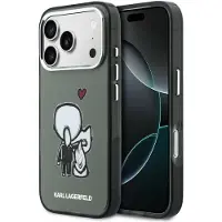 Karl Lagerfeld Etui Karl & Choupette Back MagSafe do iPhone 17 Pro Max czarny