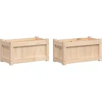 vidaXL Pflanzkübel 2 Stk. Massivholz Kiefer,Material: Massives