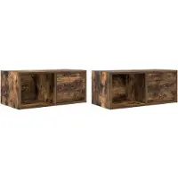 vidaXL TV-Schränke 2 Stk. Räuchereiche 60x31x25,5 cm Holzwerkstoff