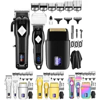 INF Professionelles Haarschneider- und Bartschneider-Set Black