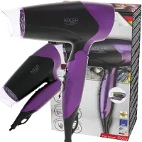 Adler AD 2260, Schwarz, Violett, Einfarbig, Kunststoff, Hängeschlaufe, 1,7 m, 1600 W