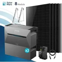 SolarMars Balkonkraftwerk 4000 Watt mit Speicher Anker SOLIX Solarbank 3 E2700 Pro mit 8x500Wp Solarmodule und MC4 Solarkabel Set - 4000Wp ‚Äì 8 Module / 2x BP2700 / Balkon