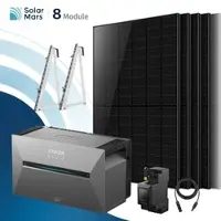 SolarMars Anker SOLIX Solarbank 3 E2700 Pro Balkonkraftwerk Speicher mit 500Wp Solarmodul und MC4 Solarkabel Set - 4000Wp ‚Äì 8 Module / Ohne Erweiterungsakku / Balkon