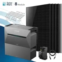 SolarMars Balkonkraftwerk 4000 Watt mit Speicher Anker SOLIX Solarbank 3 E2700 Pro mit 8x500Wp Solarmodule und MC4 Solarkabel Set - 4000Wp ‚Äì 8 Module / 1x BP2700 / Ziegeldach