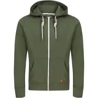 Riverso Sweatjacke Herren mit Kapuze Reißverschluss Regular Fit RIVThilo Regular Fit Grün 4XL