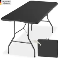 TecTake GmbH Klappbarer Campingtisch Panja, wetterfest, mit Tragegriff - anthrazit 406623