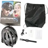 INF Bluetooth Fahrradhelm mit Kamera, GPS & Bluetooth Headset – Schwarz