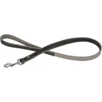 Barry King Smycz skórzana, S: 20 mm / 100 cm, czarna/szara