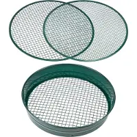 KesTek PROFESSIONAL Gartensieb Metall 3in1, robustes Metallrandsieb & Durchwurfsieb