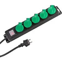 KesTek PROFESSIONAL Steckdosenleiste 5-fach mit Schalter IP44