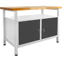 ADB Werkbank lichtgrau, anthrazitgrau 120,0 x 60,0 x 84,0 cm
