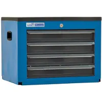 ADB Schrank-Aufsatz blau, anthrazit 4 Schubladen 60,0 x 44,0 x 45,0 cm