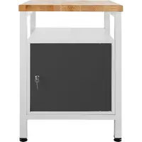ADB Werkbank lichtgrau, anthrazitgrau 60,0 x 60,0 x 84,0 cm