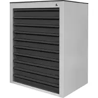 ADB Schubladenschrank 24790, aus Metall, 10 Schübe anthrazit / lichtgrau (B/H/T) 71x90x55cm