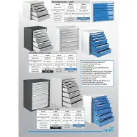 ADB Schubladenschrank 24774, aus Metall, 6 Schübe, blau / lichtgrau, (B/H/T) 70 x 75 x 44cm