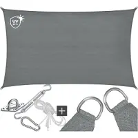 TecTake Rechteckiges Schattentuch Sunny - 5 x 7 m - Extra stabiles 185 g/m² HDPE-Sonnenschutztuch - 50+ UV-Schutz - wetterfest und reißfest - Sonnenschirm für Garten, Balkon, Terrasse - Sonnenschirm