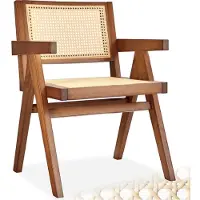 TecTake Armlehnstuhl Lissy Boho-Stil 59 x 56,5 x 82,5 cm, Belastbarkeit 120 kg