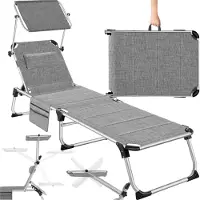 TecTake Aluminium Sonnenliege Lorella gepolstert, klappbar